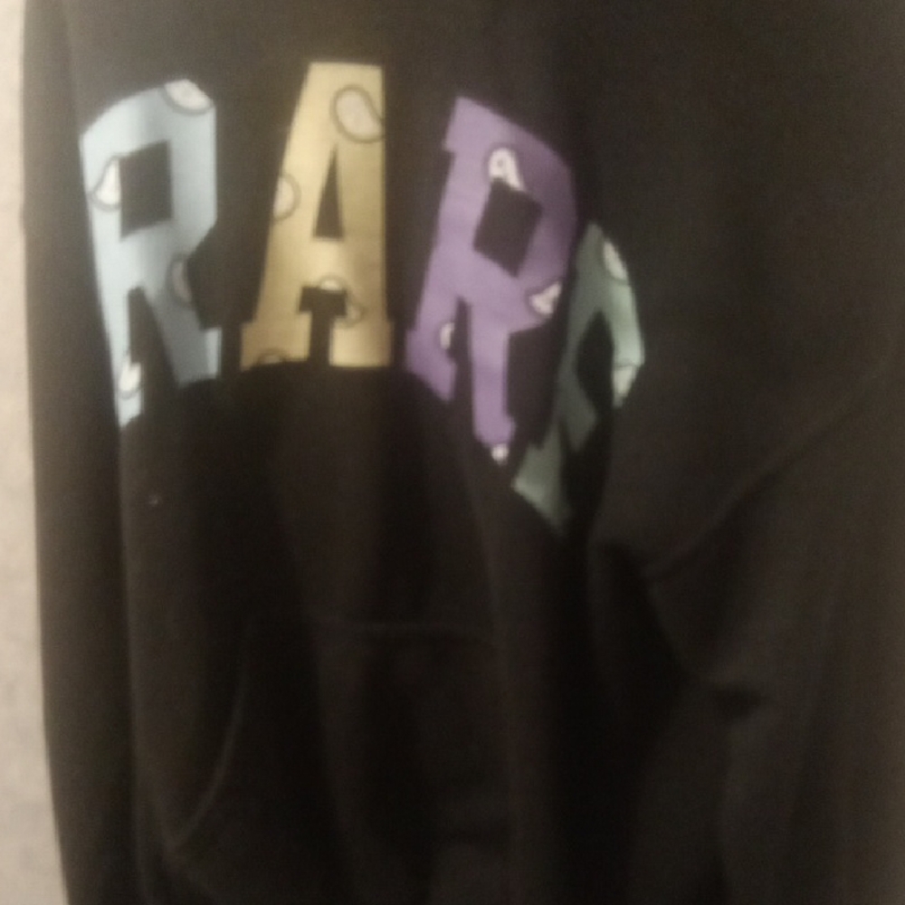 Black Bomber Jacket with Pastel Lettering